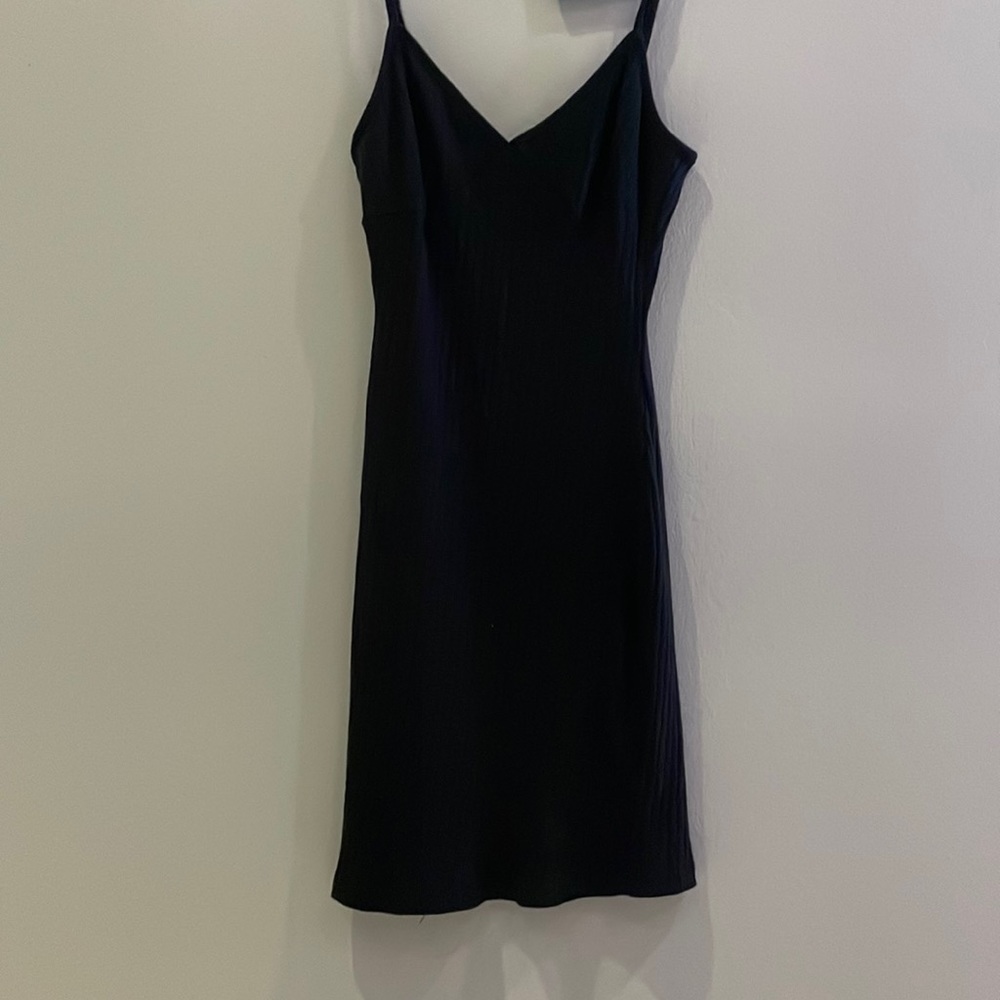 Shein dress. Size Medium. All Black. Stripe patterns.